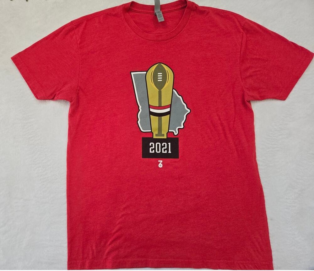 UGA National Championship 2021 Men’s Large Red Short Sleeve T Shirt